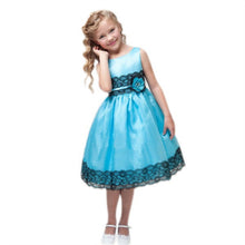 2-7Y Girls Toddlers Lovely 3D Flower Cluster Princess Dress Party Tulle Gown Dresses  SM6