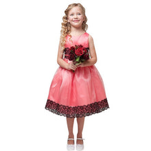 2-7Y Girls Toddlers Lovely 3D Flower Cluster Princess Dress Party Tulle Gown Dresses  SM6