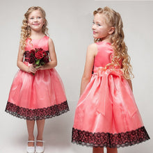 2-7Y Girls Toddlers Lovely 3D Flower Cluster Princess Dress Party Tulle Gown Dresses  SM6