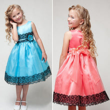 2-7Y Girls Toddlers Lovely 3D Flower Cluster Princess Dress Party Tulle Gown Dresses  SM6