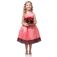 2-7Y Girls Toddlers Lovely 3D Flower Cluster Princess Dress Party Tulle Gown Dresses  SM6