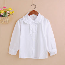 2-7Y Kid Baby Girls Boys White Toddler Children Lapel Blouse Tops Baby Shirts SM6
