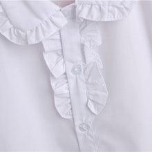 2-7Y Kid Baby Girls Boys White Toddler Children Lapel Blouse Tops Baby Shirts SM6