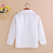 2-7Y Kid Baby Girls Boys White Toddler Children Lapel Blouse Tops Baby Shirts SM6