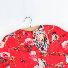 2-8Y New Kids Children Girls Floral Owl Print Princess Dress One Piece Party DressesSM6