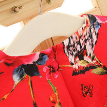 2-8Y New Kids Children Girls Floral Owl Print Princess Dress One Piece Party DressesSM6