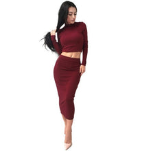 2 Piece Set Women Dress  Fashion  Turtleneck Sexy Elegant Women Long Sleeve Bodycon Party Club Womens Dresses #1215 SM6
