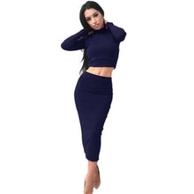 2 Piece Set Women Dress  Fashion  Turtleneck Sexy Elegant Women Long Sleeve Bodycon Party Club Womens Dresses #1215 SM6