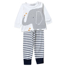 2 Pieces Toddler Kids Baby Boys Clothes Sets Cotton Long Sleeve TopsStripe Pants Trousers Outfit Children Clothing Set 0-4Y SM6