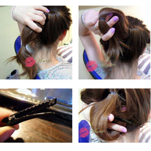 2* Plastic Topsy Tail Hair Styling Braider Ponytail Styling Bun Maker Clip Tool Black CurlerSM6