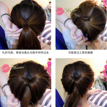 2* Plastic Topsy Tail Hair Styling Braider Ponytail Styling Bun Maker Clip Tool Black CurlerSM6