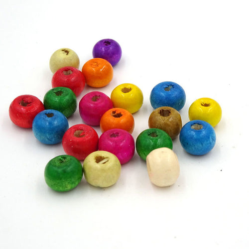 200Pcs Natural Wood Dye R om Wooden Rondelle Spacer Loose Beads 6 10 14MM Pick Size For Jewelry Necklace Bracelet Making SM6