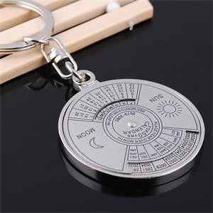 2010-2060 Novel Mini Perpetual 50 Years Perpetual Calendar Keychain Ring Metal Unique Keychain SM6