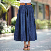 High Waist Long Jean Skirts A Line Cotton Saia Jeans Denim Skirt For Ankle-Length Cotton Skirts Long SM6