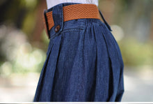 High Waist Long Jean Skirts A Line Cotton Saia Jeans Denim Skirt For Ankle-Length Cotton Skirts Long SM6