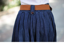 High Waist Long Jean Skirts A Line Cotton Saia Jeans Denim Skirt For Ankle-Length Cotton Skirts Long SM6
