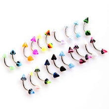 20Pcs Barbell Curved Eyebrow Rings Bars Tragus Body Piercing Jewelley Cone Eyebrow Rings SM6