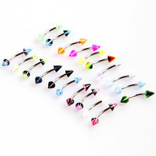 20Pcs Barbell Curved Eyebrow Rings Bars Tragus Body Piercing Jewelley Cone Eyebrow Rings SM6