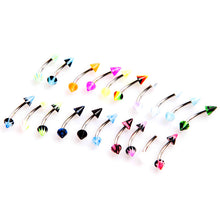 20Pcs Barbell Curved Eyebrow Rings Bars Tragus Body Piercing Jewelley Cone Eyebrow Rings SM6