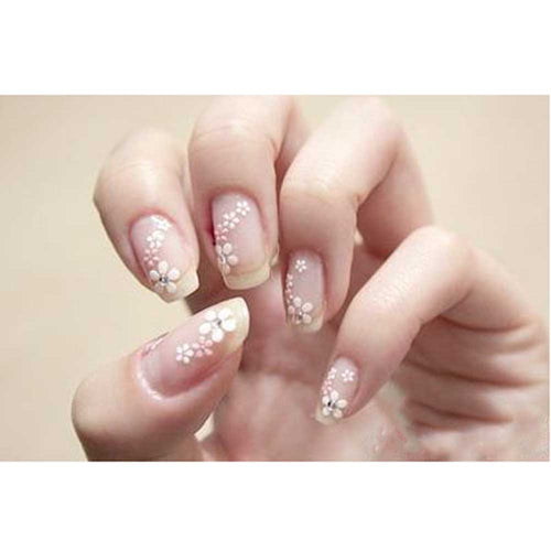 30 Sheet 3D White Nail Art Stickers Decals Manicure Beautiful Accessories Decoration SM6