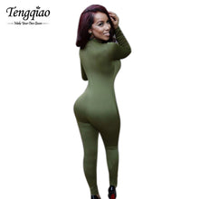 Style Long Sleeve Rompers  Jumpsuit Sexy Bodycon Jumpsuit Club Nightclub Green Playsuits One Piece Outfits SM6