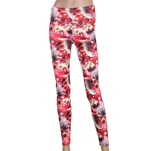 Adventure Time Rainbow Galaxy Print Leggings Gothic Creative Fitness Women Shiny Slim Pants Sexy Shape Popular Pant SM6