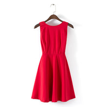 American Vintage High Waist Sexy Thin Strap Halter A-line Sleeveless Dress SM6