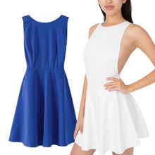 American Vintage High Waist Sexy Thin Strap Halter A-line Sleeveless Dress SM6