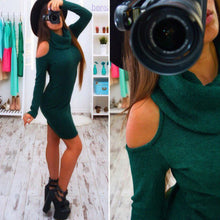 Bow Long Sleeve Straplesidi Women Sexy Club Sheath Bodycon Wool Dress Red Green Elastic Elegant Party Dresses SM6