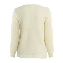 Women Knitted Jumper Solid Ribbed Design O Neck Tricot Woman Casual Sweater Beige Pull Sweter Mujer SM6