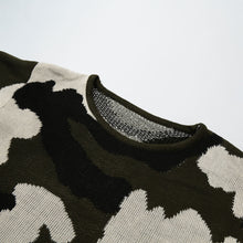 Women Knitting Sweater Camouflage Pull Hiver Long Sleeve Ladies Knitted Top Camo Warm Lady Knitwear SM6