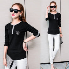 Autumn New Women Long Sleeve Casual Blouse Fashion O-neck Print Shirt Tops Female Slim Shirts With Zipper 71638 SM6