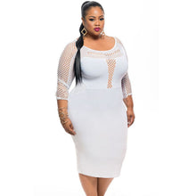 Sexy White Plus Size Maxi Dresses Big Size Dress Clothing Club Midi Dress Plus Size SM6