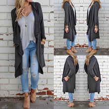 Women Long Sleeve Knitted Cardigan Loose Sweater Outwear Jacket Coat Sweater Tops Trench SM6