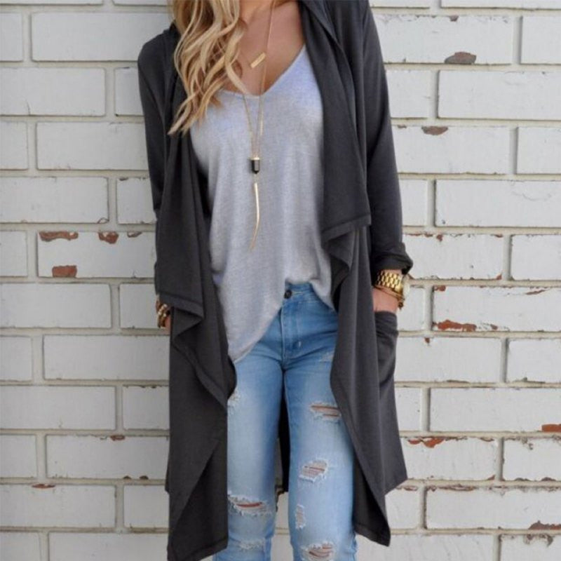 Women Long Sleeve Knitted Cardigan Loose Sweater Outwear Jacket Coat Sweater Tops Trench SM6