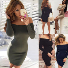 and Long Sleeve Dresses Sexy Off Shoulder Bodycon Party Dresses Women Dress Warm Robe Vestidos Plus Size SM6