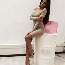 and Long Sleeve Dresses Sexy Off Shoulder Bodycon Party Dresses Women Dress Warm Robe Vestidos Plus Size SM6