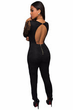 Backless Lace Long Sleeve Jumpsuit Long Pants Sexy Bodycon Jumpsuit Club Deep v Sexy Jumpsuit Rompers For Overalls SM6