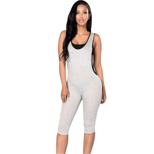 Big Armholes  Spandex Elastic Fitness Jumpsuit Off Shoulder Skinny Bodycon Jumpsuit Rompers SM6