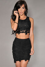 Black Red White Vest Dress  2 piece sexy bodycon club dress set Two Piece mini Lace Dress outfits 21141 SM6