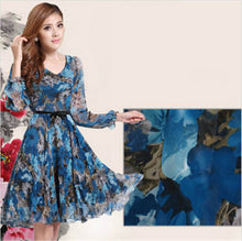 Bohemian Womens V-neck Chiffon Pleated Floral Gown Prom Chiffon Dresses Y4 SM6