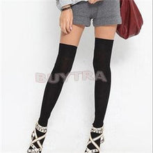 Design Cotton Made Casual Stockings Hosiery Women Above Knee Skinny Long Stockings Women Black White Grey SM6