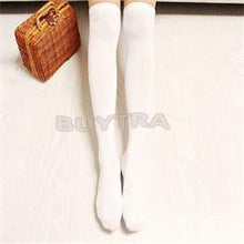 Design Cotton Made Casual Stockings Hosiery Women Above Knee Skinny Long Stockings Women Black White Grey SM6
