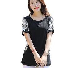Brand New Short Batwing Sleeve Plus Size L-3XL T-shirts Female Print Lace t shirts Women Top 71061 SM6