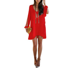 Brand New Vestidos Plus Size Straight Knee-Length Dress Brief Full Off Shoulder O-neck Chiffon Women Dresses 70936 SM6