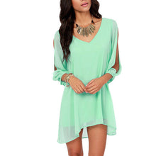 Brand New Vestidos Plus Size Straight Knee-Length Dress Brief Full Off Shoulder O-neck Chiffon Women Dresses 70936 SM6