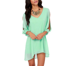 Brand New Vestidos Plus Size Straight Knee-Length Dress Brief Full Off Shoulder O-neck Chiffon Women Dresses 70936 SM6