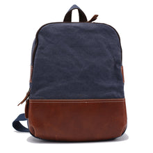 Retro Women Men Kpop Canvas Backpack Crazy Horse Leather Large Capacity Rucksacks For Girls Mochilas Femininas SM6