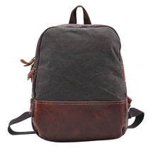 Retro Women Men Kpop Canvas Backpack Crazy Horse Leather Large Capacity Rucksacks For Girls Mochilas Femininas SM6