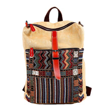 Vintage Women Embroidery Canvas Backpack Zipper Buckle Strap Front Pocket Students Travel Bags Boho Ethnic Backpack SM6